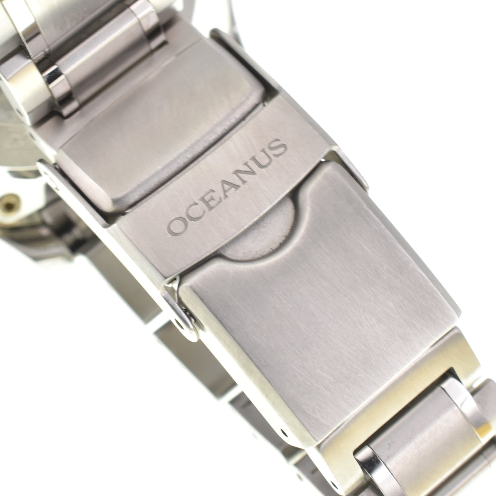 CASIO Oceanus Cacharo OCW-P2000D-2AJF Titanium Authentic Divers Navy Dial Radio Sync Solar Men's
 Watch O#142964