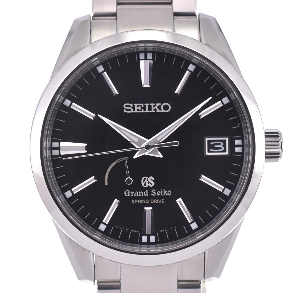 with paper SEIKO Grand Seiko SBGA101/9R65-0BM0 Power reserve date black Dial Spring drive Men's
 Watch L#142968