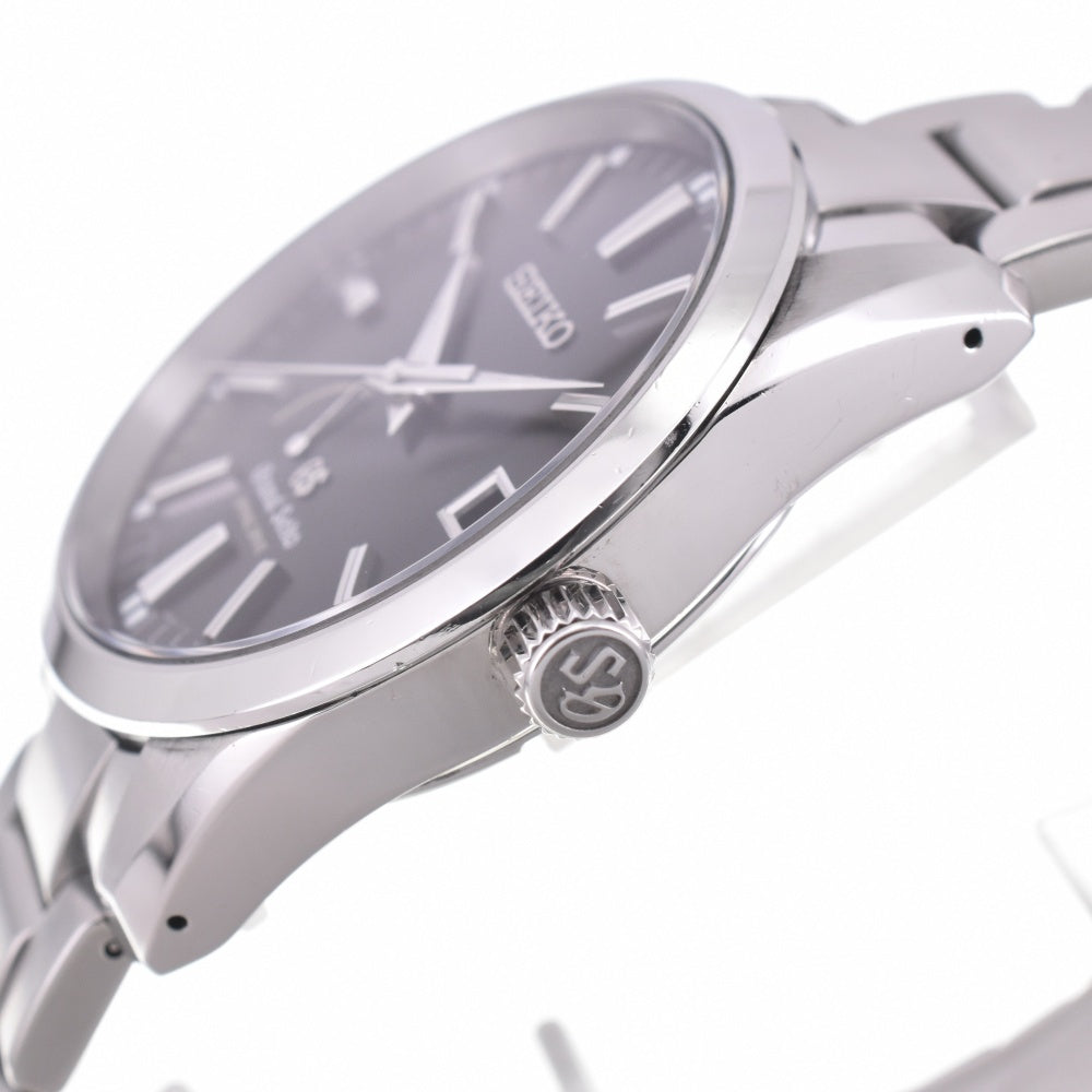 with paper SEIKO Grand Seiko SBGA101/9R65-0BM0 Power reserve date black Dial Spring drive Men's
 Watch L#142968