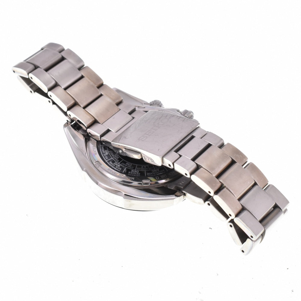 SEIKO Brights SAGA119 World time titanium black Dial Radio Sync Solar Men's
 Watch N#142969