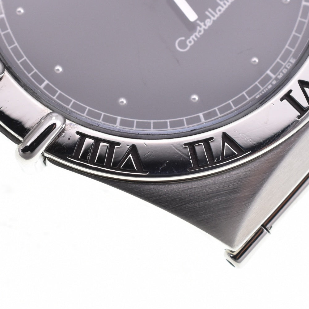 OMEGA Constellation date flat bezel black Dial Quartz Men's
 Watch N#142971