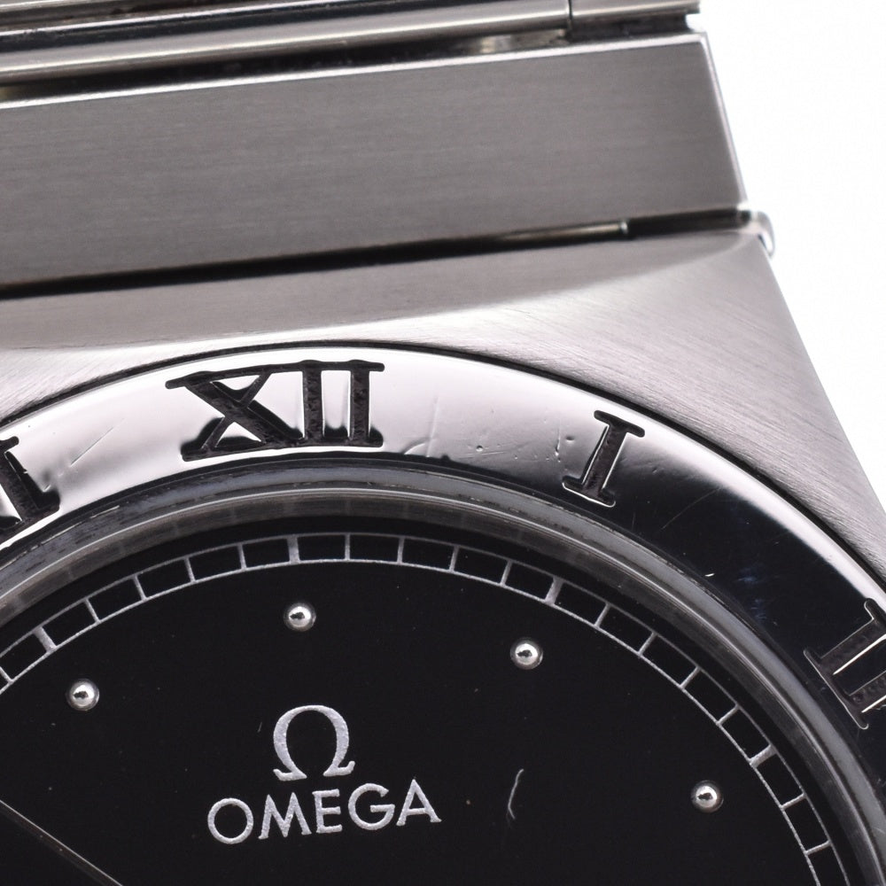 OMEGA Constellation date flat bezel black Dial Quartz Men's
 Watch N#142971