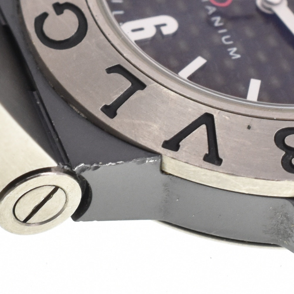 BVLGARI Diagono Titanium TI32TA Date Black/brown (carbon) Dial Quartz Unisex
 Watch L#142973
