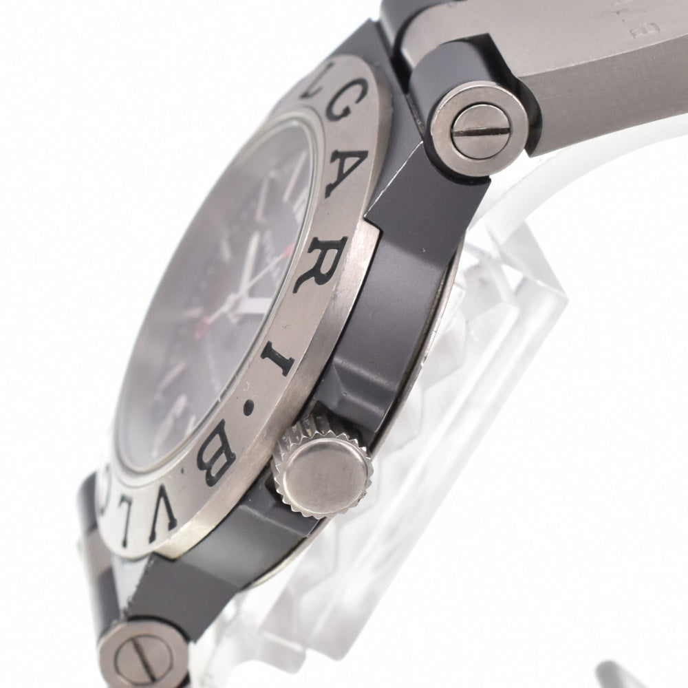 BVLGARI Diagono Titanium TI32TA Date Black/brown (carbon) Dial Quartz Unisex
 Watch L#142973