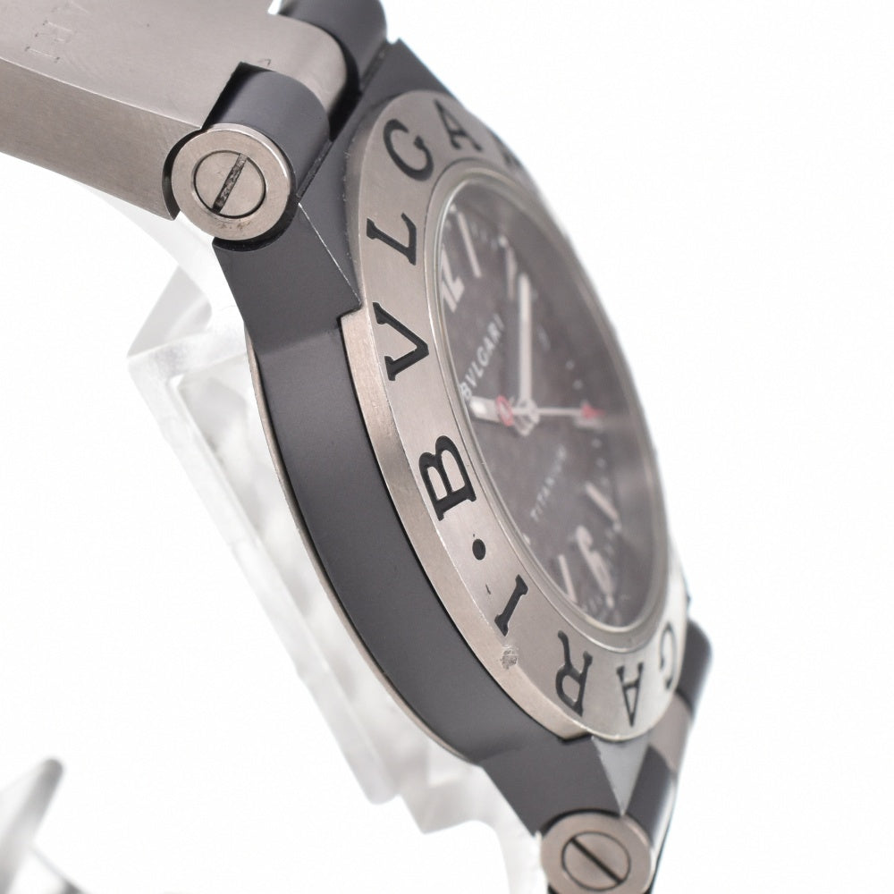 BVLGARI Diagono Titanium TI32TA Date Black/brown (carbon) Dial Quartz Unisex
 Watch L#142973