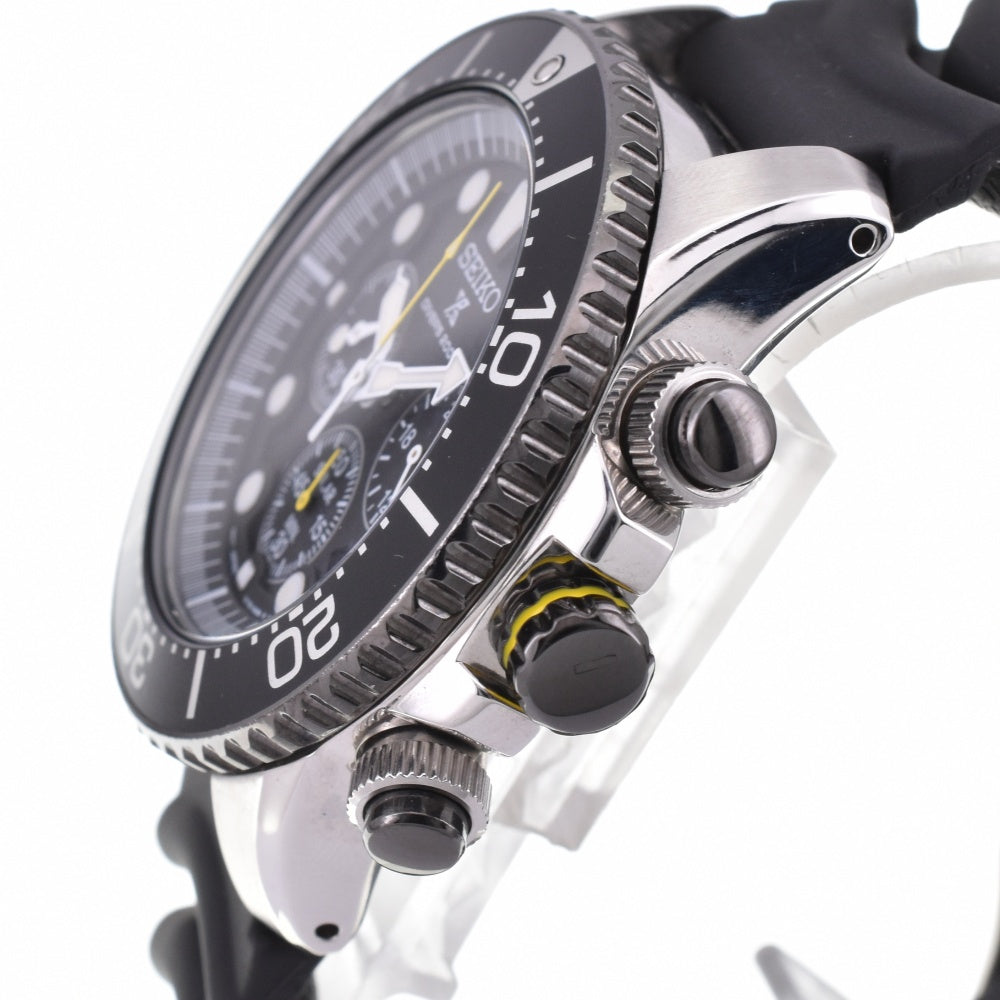 with paper SEIKO Prospex SSCO21P1/V175-0AD0 Solar Chronograph Divers black Dial Solar Men's
 Watch M#142974