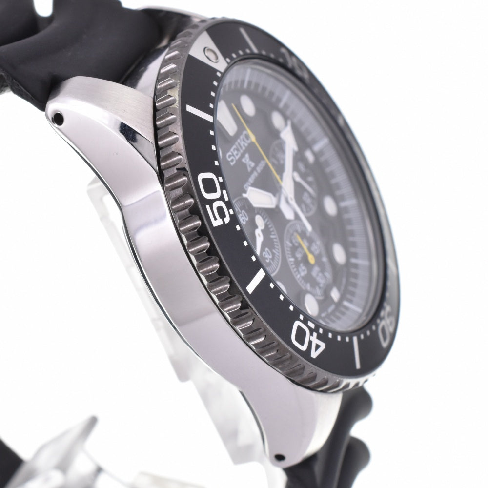 with paper SEIKO Prospex SSCO21P1/V175-0AD0 Solar Chronograph Divers black Dial Solar Men's
 Watch M#142974