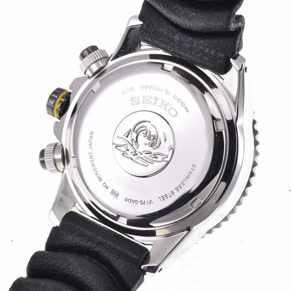 with paper SEIKO Prospex SSCO21P1/V175-0AD0 Solar Chronograph Divers black Dial Solar Men's
 Watch M#142974