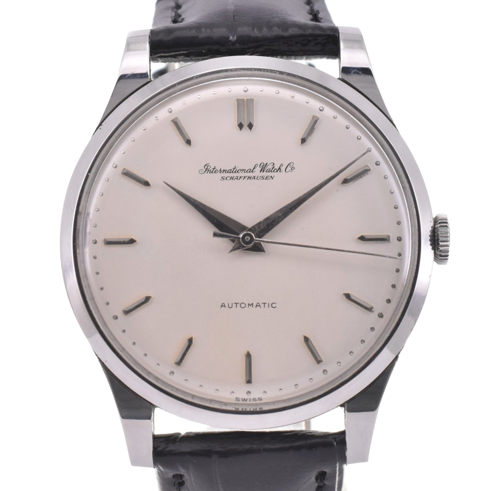 IWC SCHAFFHAUSEN SCHAU ESSEN vintage Stainless Steel/Leather Cal.853 Silver Dial Automatic Men's
 Watch M#142977