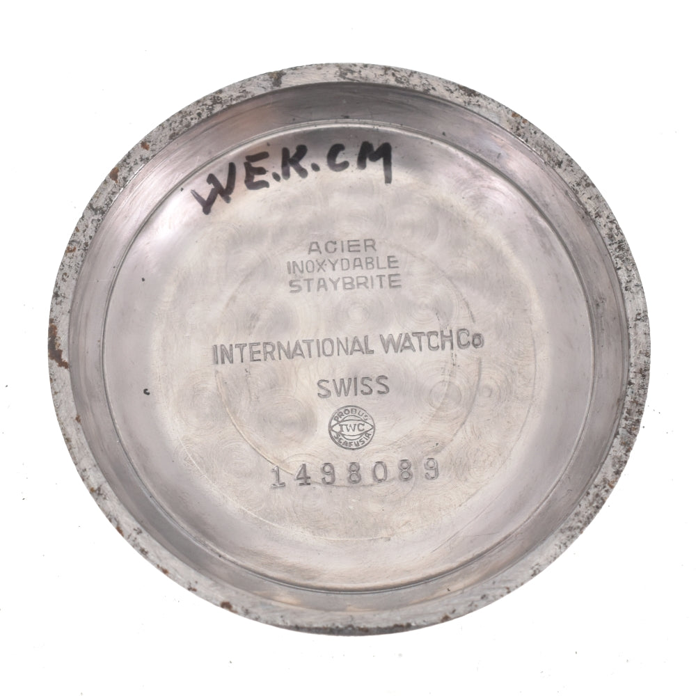 IWC SCHAFFHAUSEN SCHAU ESSEN vintage Stainless Steel/Leather Cal.853 Silver Dial Automatic Men's
 Watch M#142977