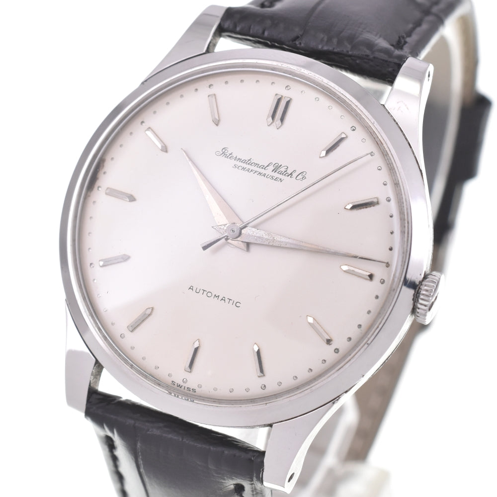 IWC SCHAFFHAUSEN SCHAU ESSEN vintage Stainless Steel/Leather Cal.853 Silver Dial Automatic Men's
 Watch M#142977