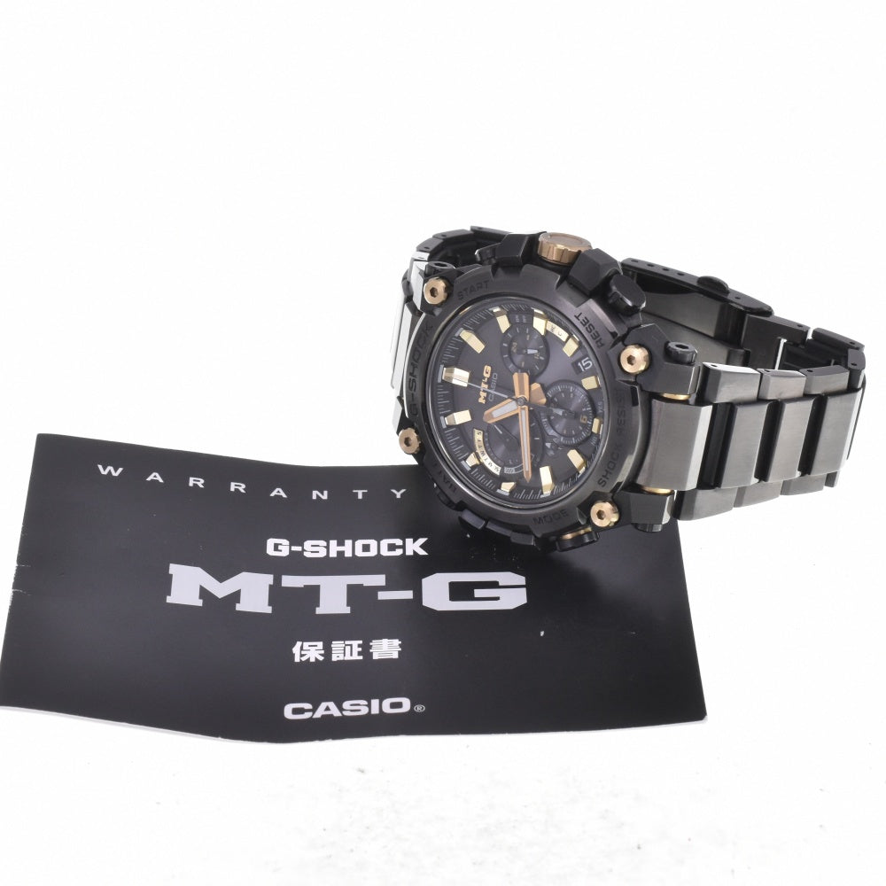 with paper CASIO G-SHOCK MTG-B3000 Series MTG-B3000BDE-1AJR black Dial Radio Sync Solar Men's
 Watch M#142978