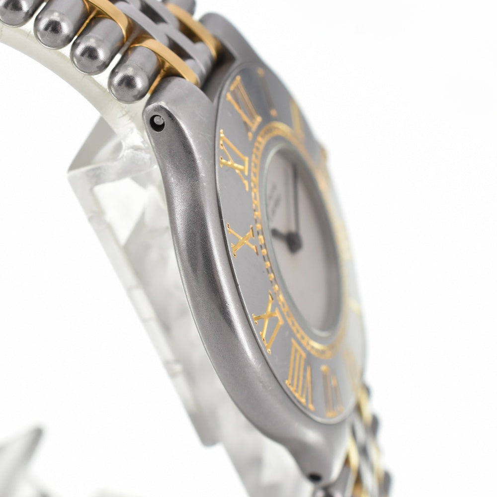 CARTIER Must21 Stainless Steel/Gold Plated Ivory Dial Quartz Men's
 Watch O#142984