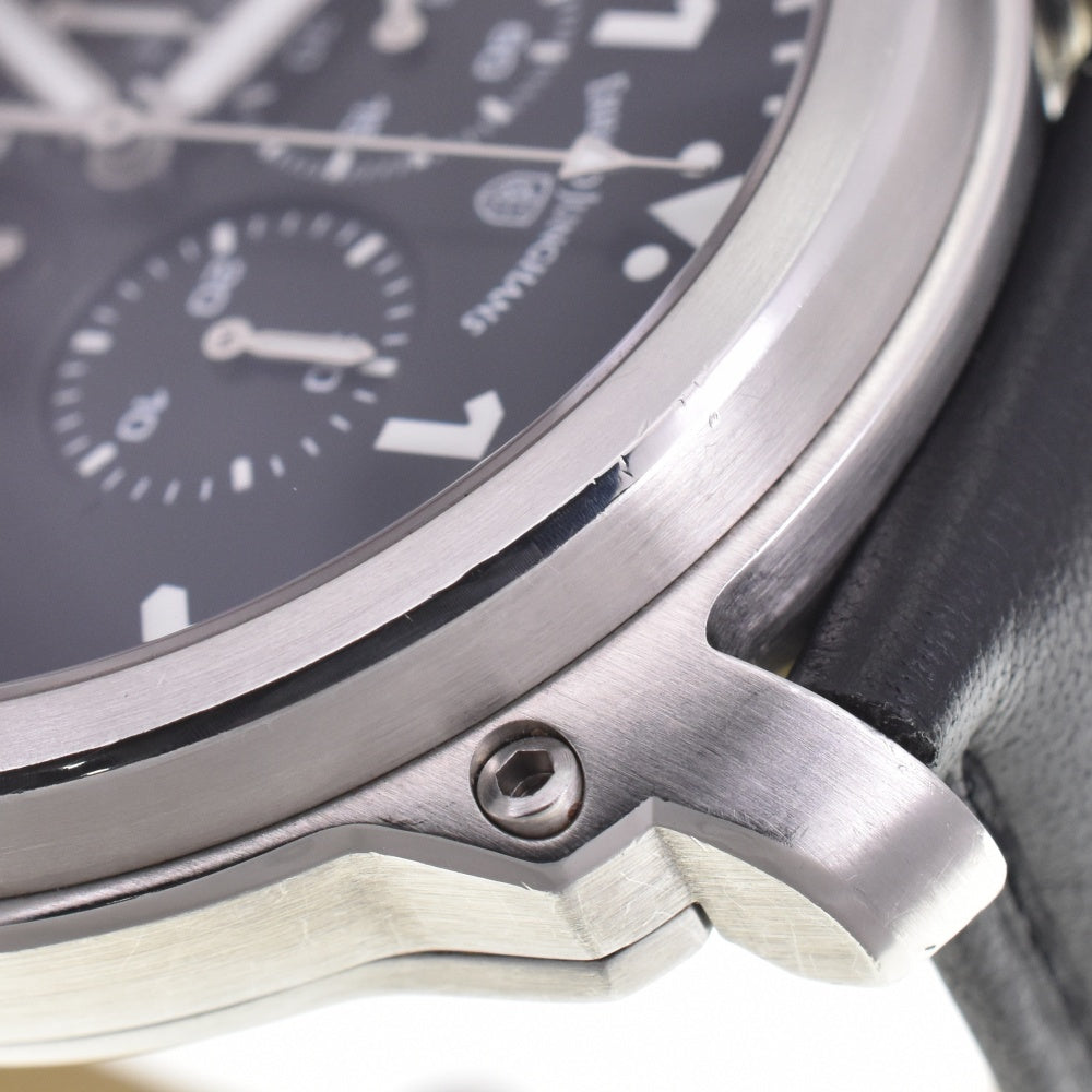 with paper JUNGHANS Aerious Chronoscope 028/4795 Day date black Dial Automatic Men's
 Watch M#142986