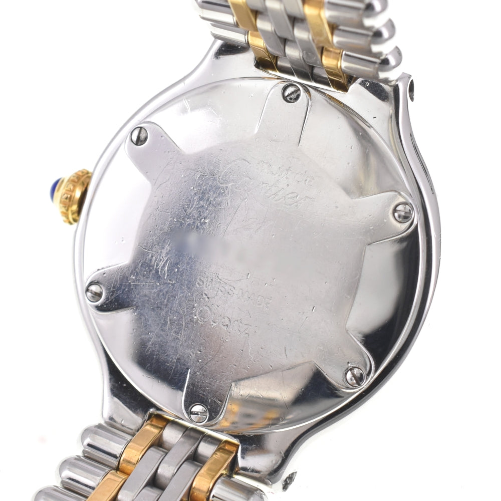 CARTIER Must21 Vantian Stainless Steel/Gold Plated Ivory Dial Quartz Ladies
 Watch M#142988