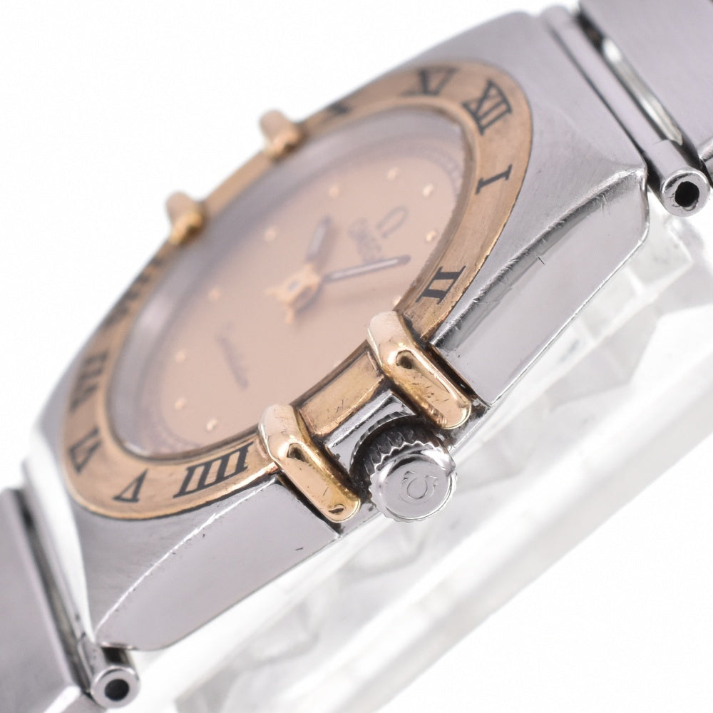 OMEGA Constellation Mini 1470.10 YG Flat Bezel gold Dial Quartz Ladies
 Watch O#142990