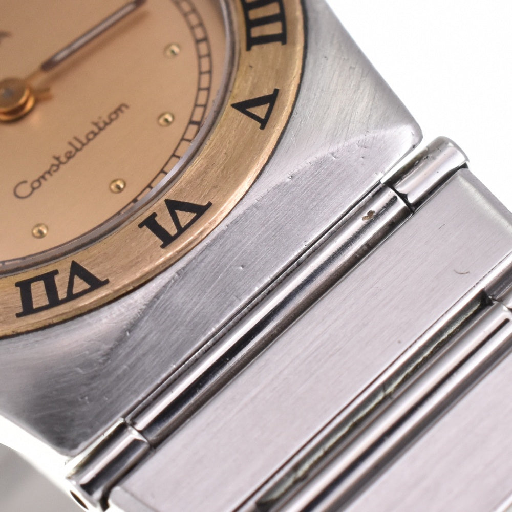 OMEGA Constellation Mini 1470.10 YG Flat Bezel gold Dial Quartz Ladies
 Watch O#142990