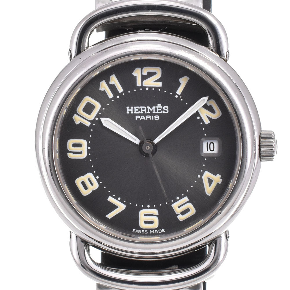 HERMES Pullman PU2.210 D-buckle date gray Dial Quartz Ladies
 Watch Q#142991