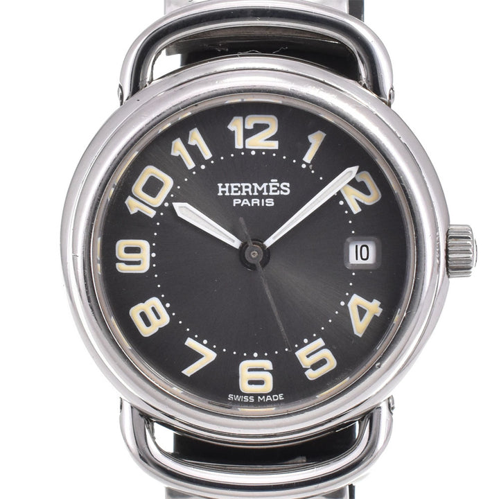 HERMES Pullman PU2.210 D-buckle date gray Dial Quartz Ladies
 Watch Q#142991