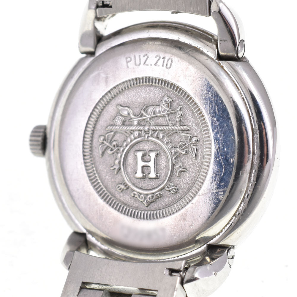 HERMES Pullman PU2.210 D-buckle date gray Dial Quartz Ladies
 Watch Q#142991