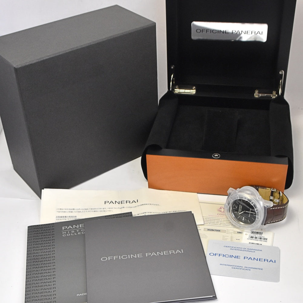 with paper PANERAI Radio meal black seal PAM00183 black Dial Hand Winding Men's
 Watch N#142996
