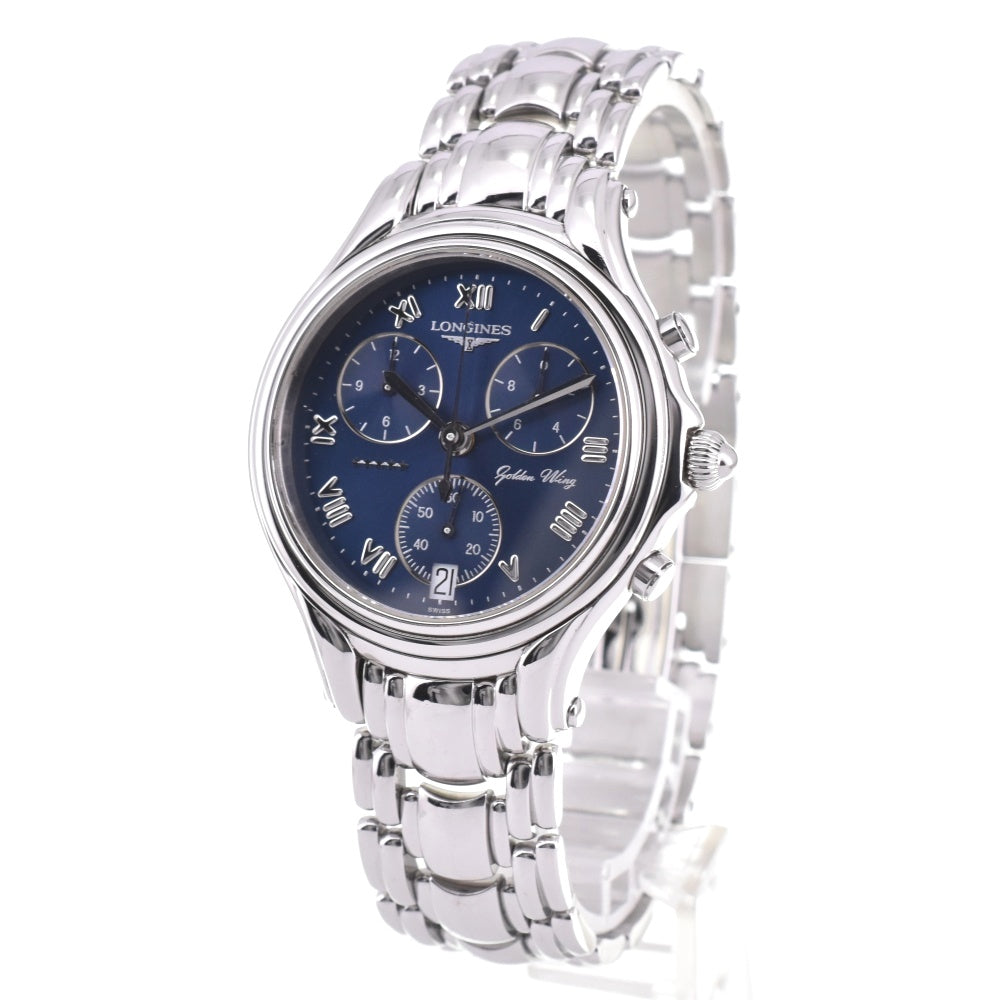 LONGINES Golden wing L3.610.4 Chronograph Date blue Dial Quartz Men's
 Watch N#143000