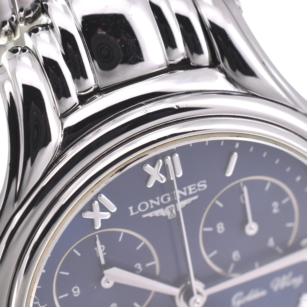 LONGINES Golden wing L3.610.4 Chronograph Date blue Dial Quartz Men's
 Watch N#143000
