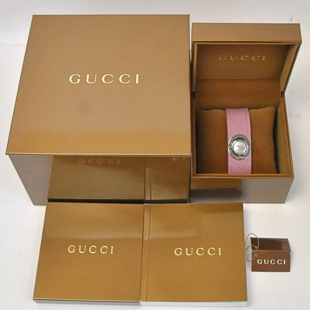 with paper GUCCI Twirl YA112521/112 Bangle watch Purple shell Dial Quartz Ladies
 Watch M#143003