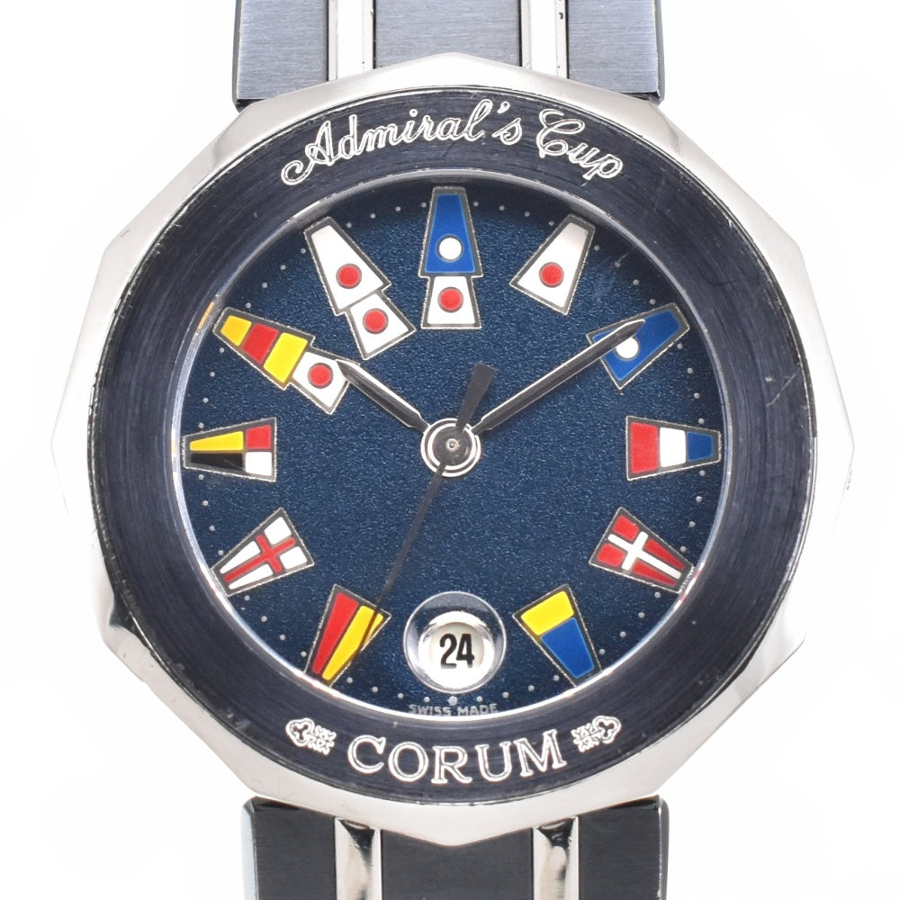 with paper CORUM Admiral's Cup Gun Metal Blue 39.610.30V050 Date Gun Metal Blue Dial Quartz Ladies
 Watch N#143004
