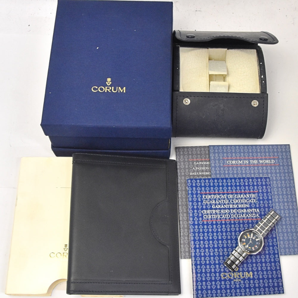 with paper CORUM Admiral's Cup Gun Metal Blue 39.610.30V050 Date Gun Metal Blue Dial Quartz Ladies
 Watch N#143004