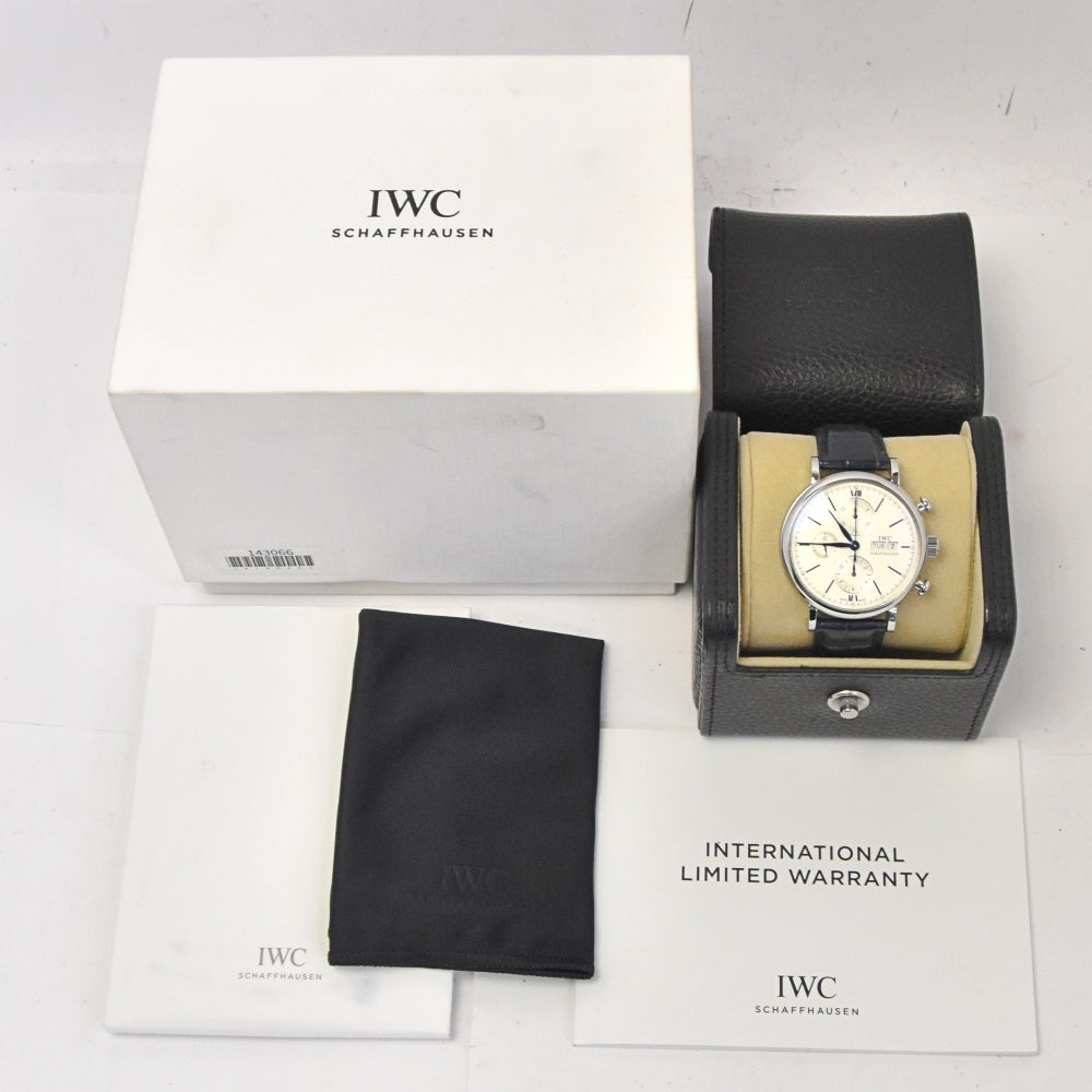 IWC SCHAFFHAUSEN Portofino IW391037 Chronograph day date Silver Dial Automatic Men's
 Watch M#143066