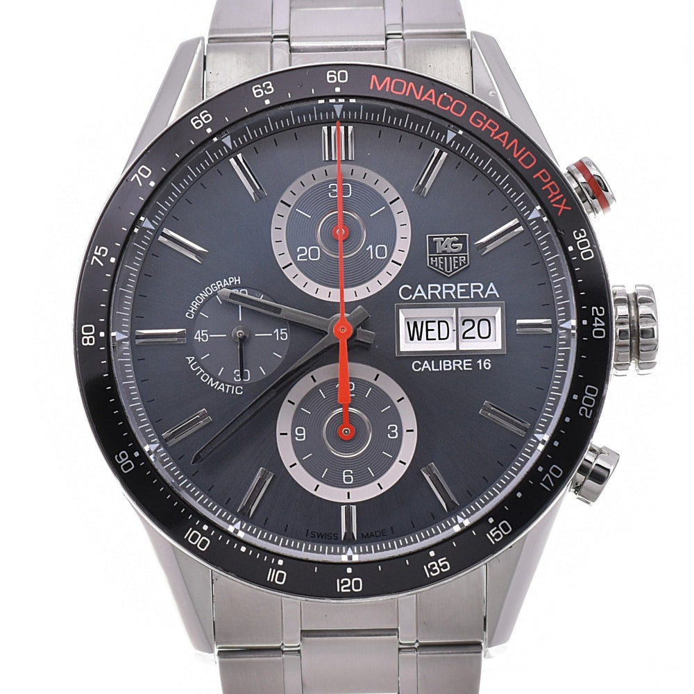 TAG HEUER Carrera Tachymeter Monaco Grand Prix World Limited 4000 CV2A1M Chronograph day date gray Dial Automatic Men's
 Watch M#143017