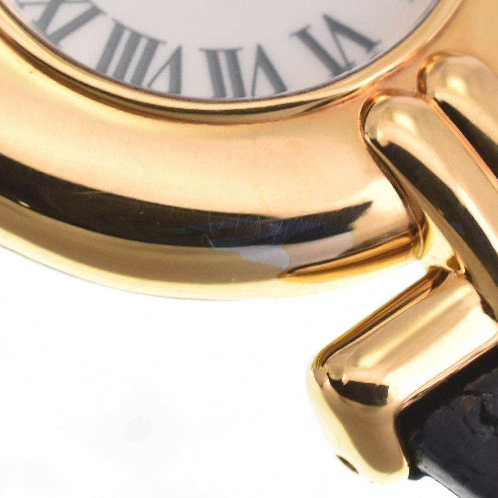 CARTIER Must Collize Vermeil 590002 SV925 (Gold Plated) / Leather Ivory Dial Quartz Ladies
 Watch M#143022