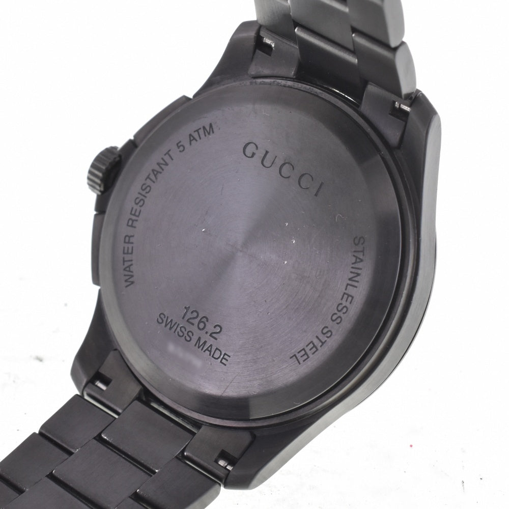 GUCCI G timeless 126.2/YA126274 Chronograph Date black Dial Quartz Men's
 Watch □#143024