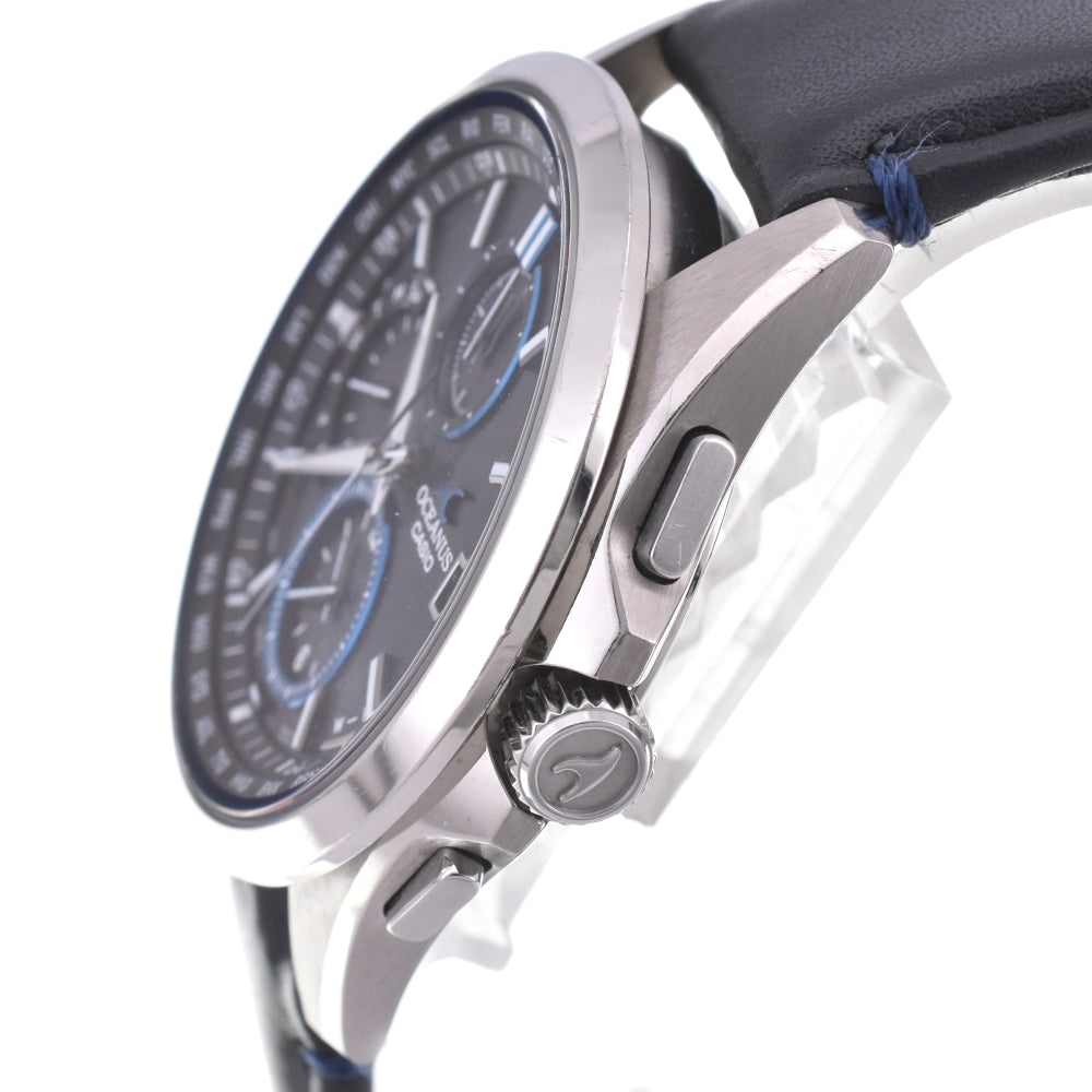 with paper CASIO Oceanus Classic Line OCW-T2600L-1AJF Navy Dial Radio Sync Solar Men's
 Watch M#143025