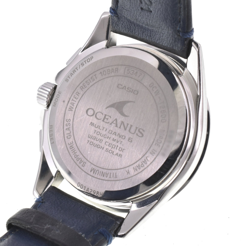 with paper CASIO Oceanus Classic Line OCW-T2600L-1AJF Navy Dial Radio Sync Solar Men's
 Watch M#143025