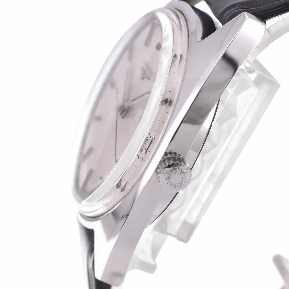 LONGINES vintage Date Stainless Steel Leather Silver Dial Hand Winding Men's
 Watch L#143029