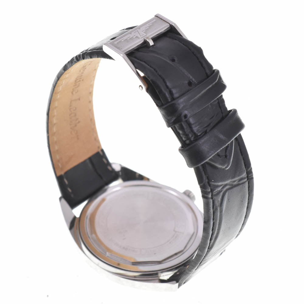 LONGINES vintage Date Stainless Steel Leather Silver Dial Hand Winding Men's
 Watch L#143029