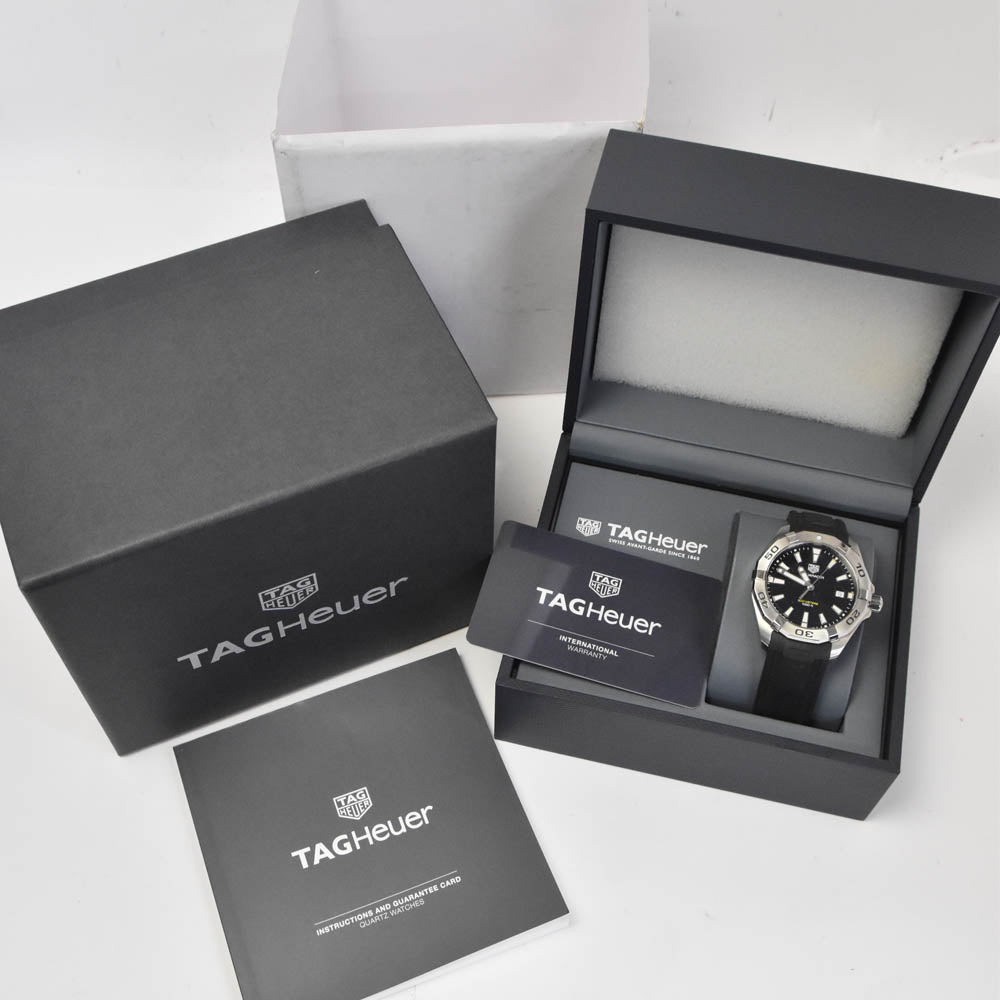 with paper TAG HEUER Aqua racer WBD1110.FT8021 300m black Dial Quartz Men's
 Watch L#143032