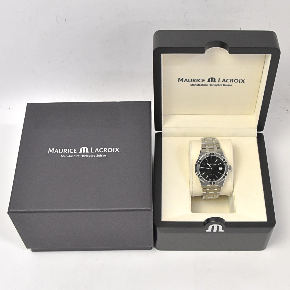 MAURICE LACROIX icon date AI1108-SS002-330-1 black Dial Quartz Men's
 Watch L#143036