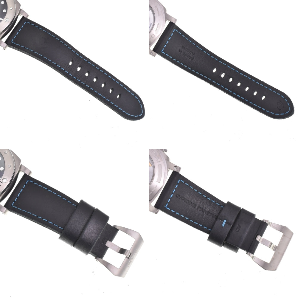 with paper PANERAI Luminor 1950 Submersible 3 Days Titanio PAM01305 black Dial Automatic Men's
 Watch N#143046