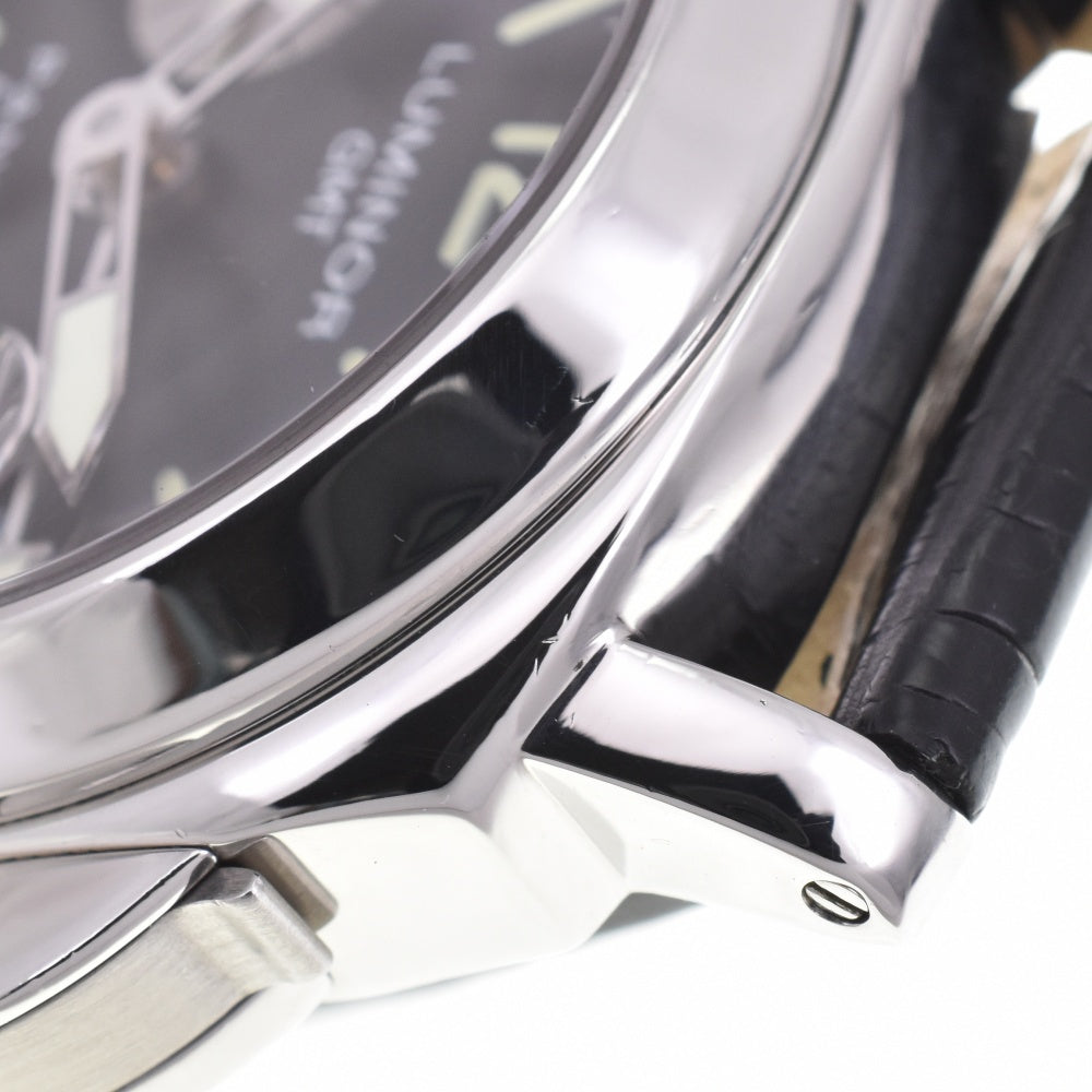 PANERAI Luminor GMT Acciaio PAM00088 Small second date black Dial Automatic Men's
 Watch N#143047