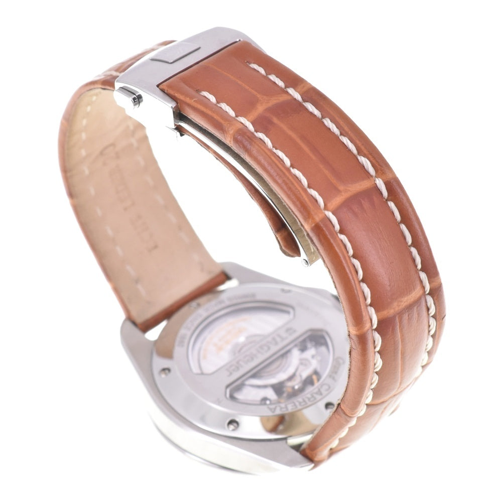 with paper TAG HEUER Grand Carrera Caliber 6 WAV511C.FC6230 Small second date Brown Dial Automatic Men's
 Watch L#143048