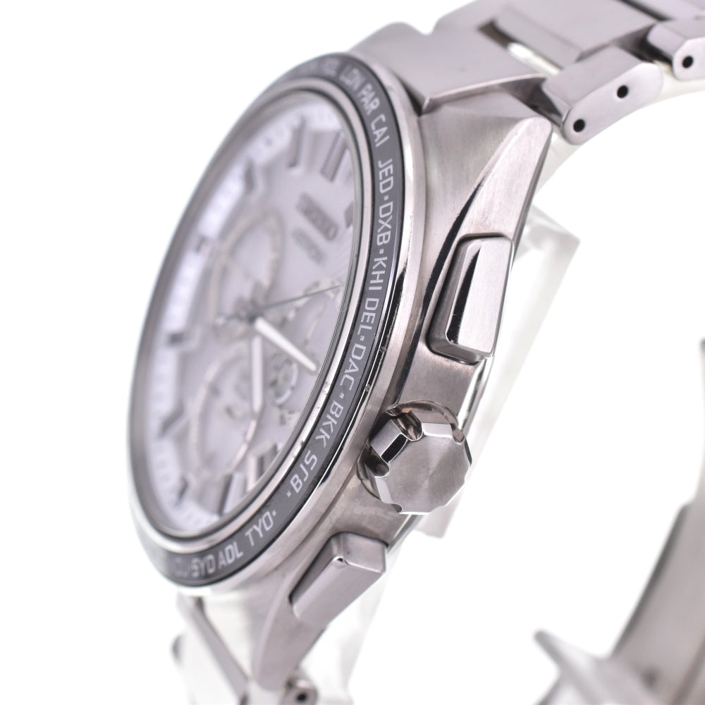 with paper SEIKO Astron SBXC117 Core Shop Model Titanium Silver Dial GPS Solar Men's
 Watch N#143049