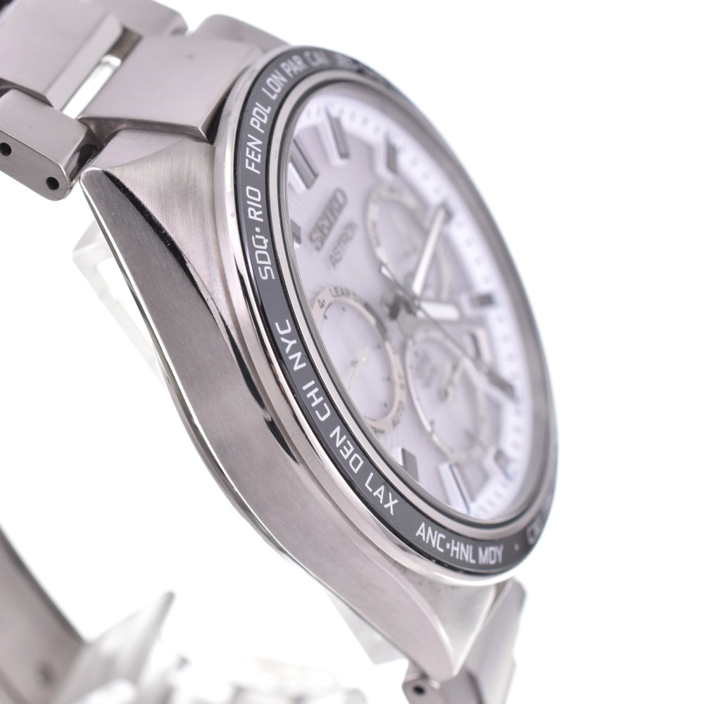with paper SEIKO Astron SBXC117 Core Shop Model Titanium Silver Dial GPS Solar Men's
 Watch N#143049