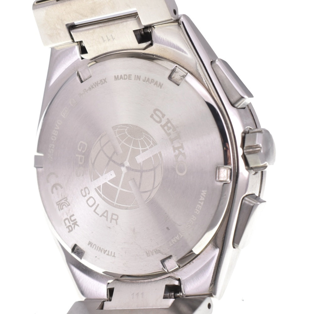 with paper SEIKO Astron SBXC117 Core Shop Model Titanium Silver Dial GPS Solar Men's
 Watch N#143049