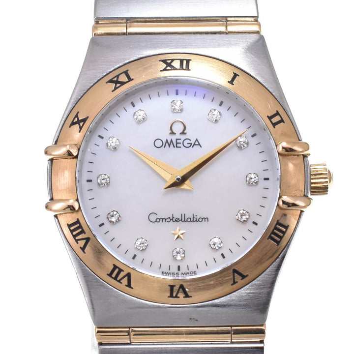 with paper OMEGA Constellation 1272.75 12P Diamond Full Bar White shell Dial Quartz Ladies
 Watch M#143051