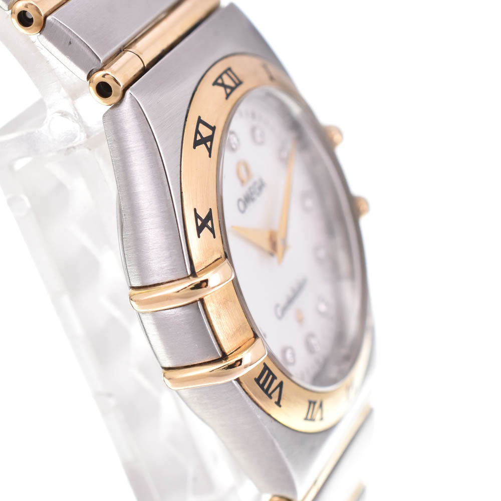 with paper OMEGA Constellation 1272.75 12P Diamond Full Bar White shell Dial Quartz Ladies
 Watch M#143051