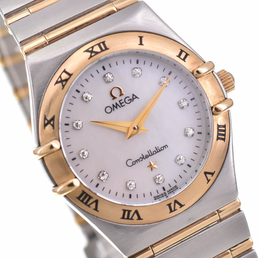 with paper OMEGA Constellation 1272.75 12P Diamond Full Bar White shell Dial Quartz Ladies
 Watch M#143051