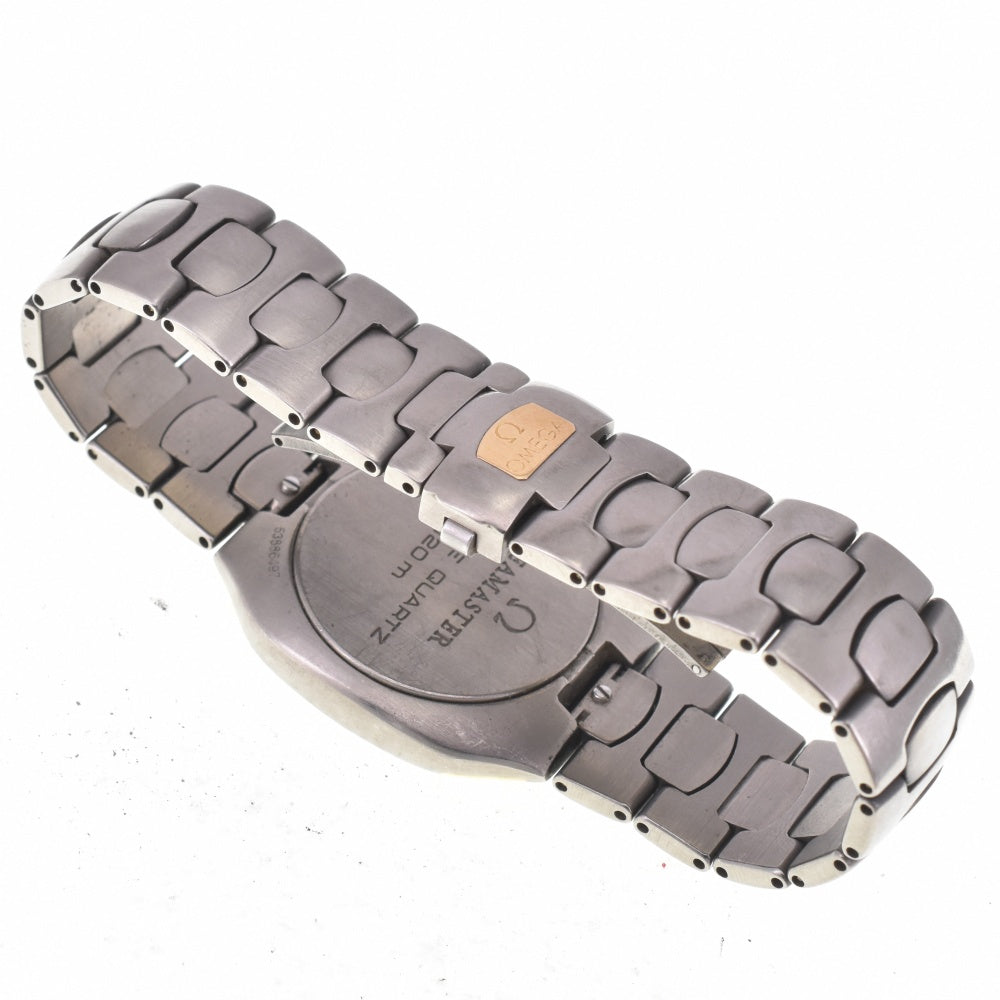 OMEGA Seamaster Polaris vintage Titanium/K18 Date gray Dial Quartz Men's
 Watch L#143053